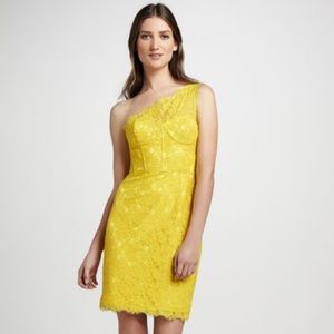 BCBG MaxAzria One Shoulder Lace Dress -Size 0